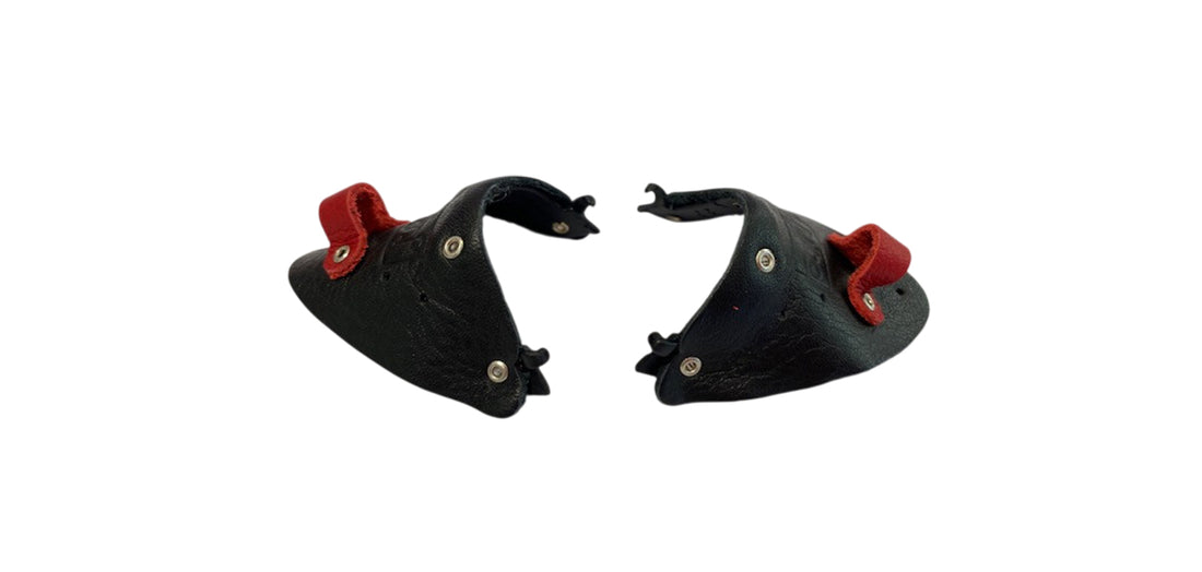 PROTECCIÓN LATERAL DE CUERO PARA CHAM - Negro/Rojo